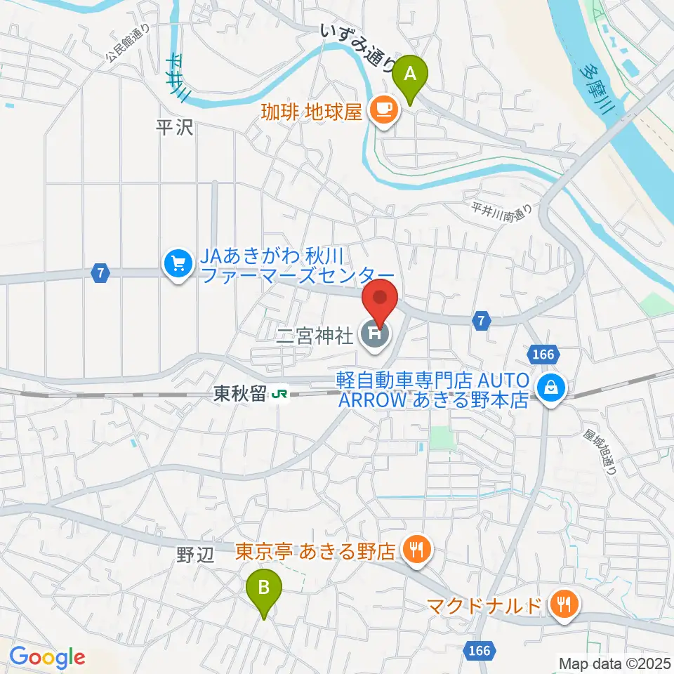 二宮考古館周辺のホテル一覧地図