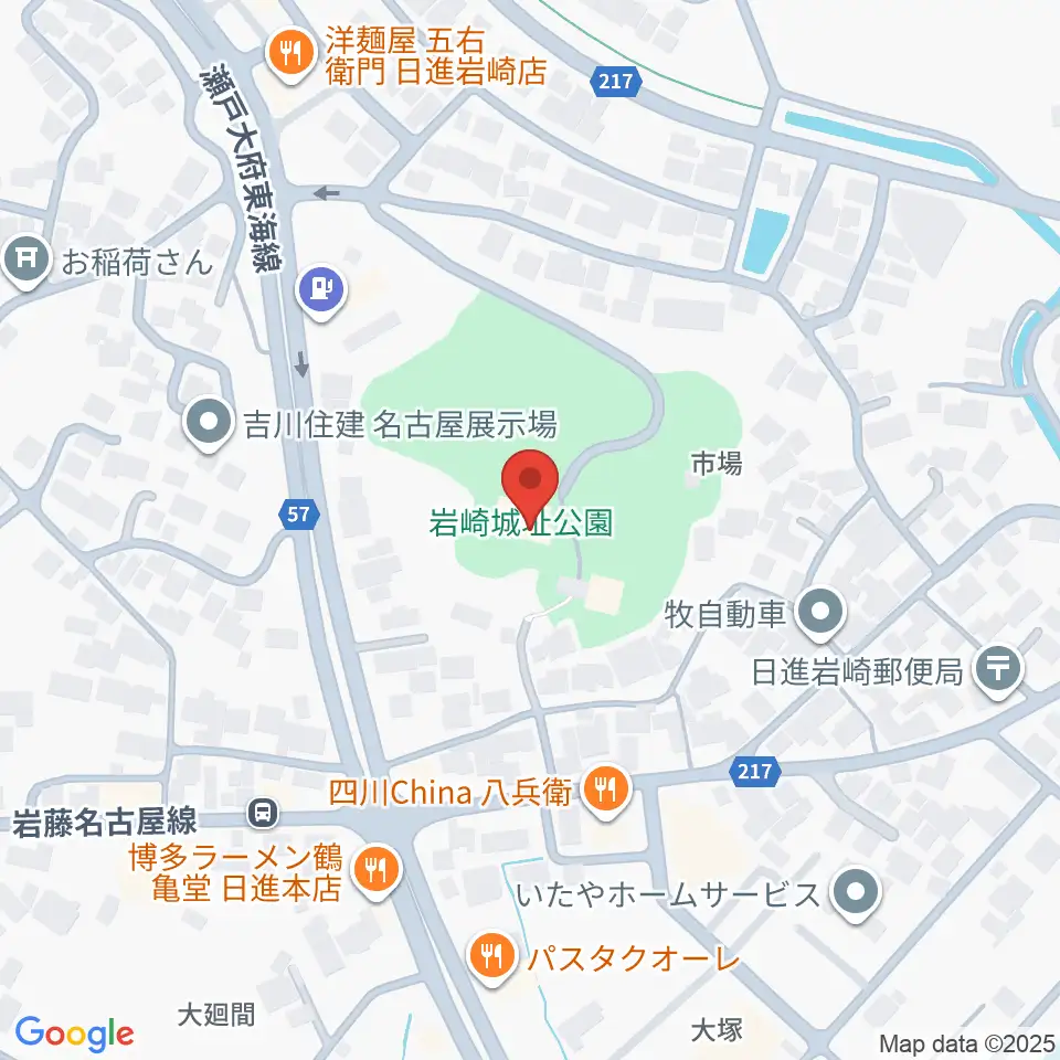 岩崎城歴史記念館周辺のホテル一覧地図