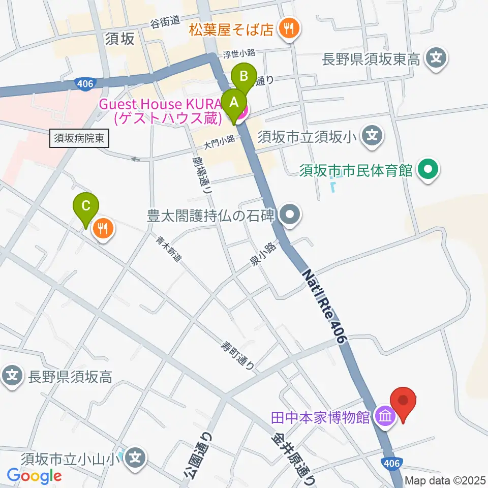 豪商の館 田中本家博物館周辺のホテル一覧地図