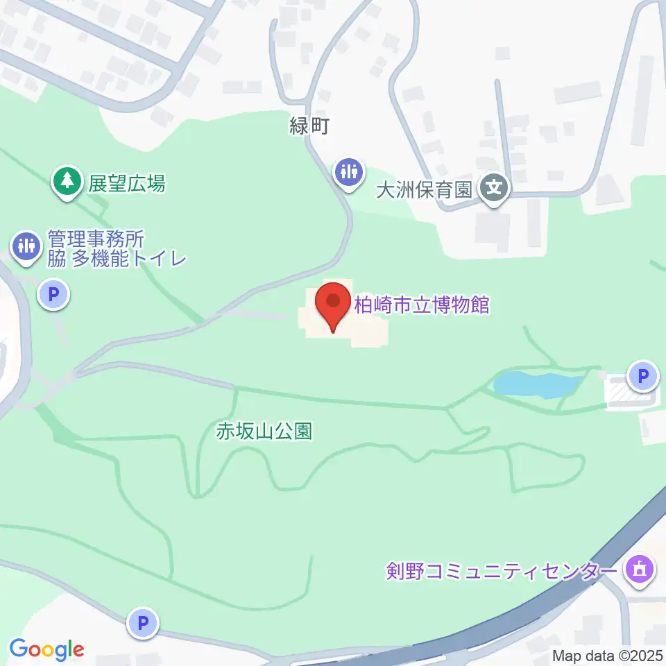 柏崎市立博物館周辺のホテル一覧地図