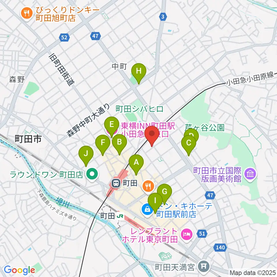 スタジオアクト町田周辺のホテル一覧地図