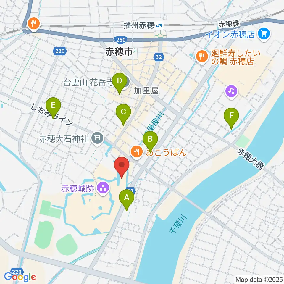 塩と義士の館赤穂化成ミュージアム周辺のホテル一覧地図
