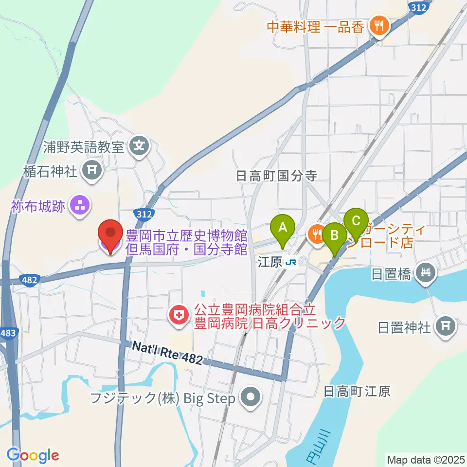 豊岡市立歴史博物館 但馬国府・国分寺館周辺のホテル一覧地図
