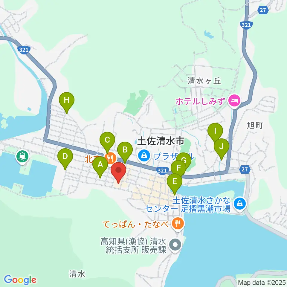土佐清水市市民文化会館くろしおホール周辺のホテル一覧地図
