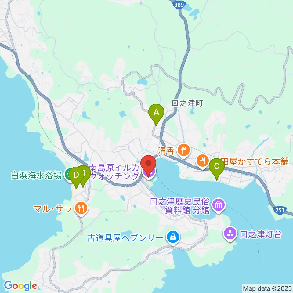 南島原市口之津歴史民俗資料館周辺のホテル一覧地図