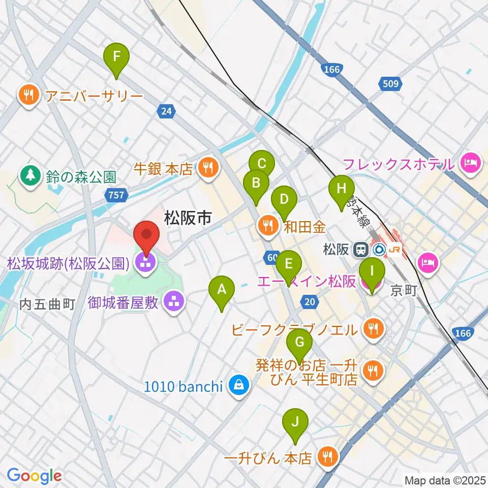 松阪市立歴史民俗資料館周辺のホテル一覧地図