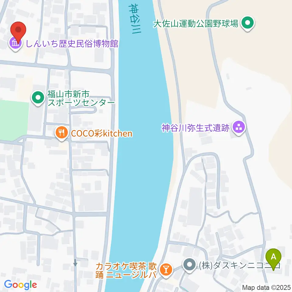 福山市しんいち歴史民俗博物館周辺のホテル一覧地図