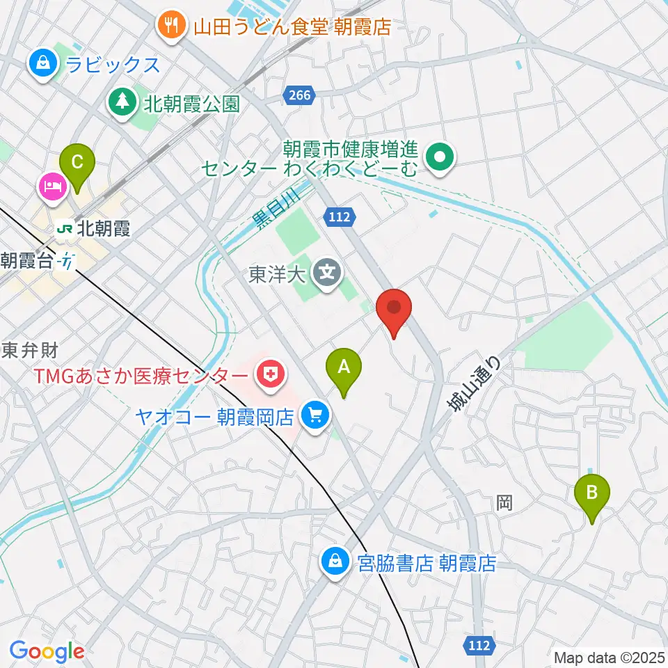 朝霞市博物館周辺のホテル一覧地図