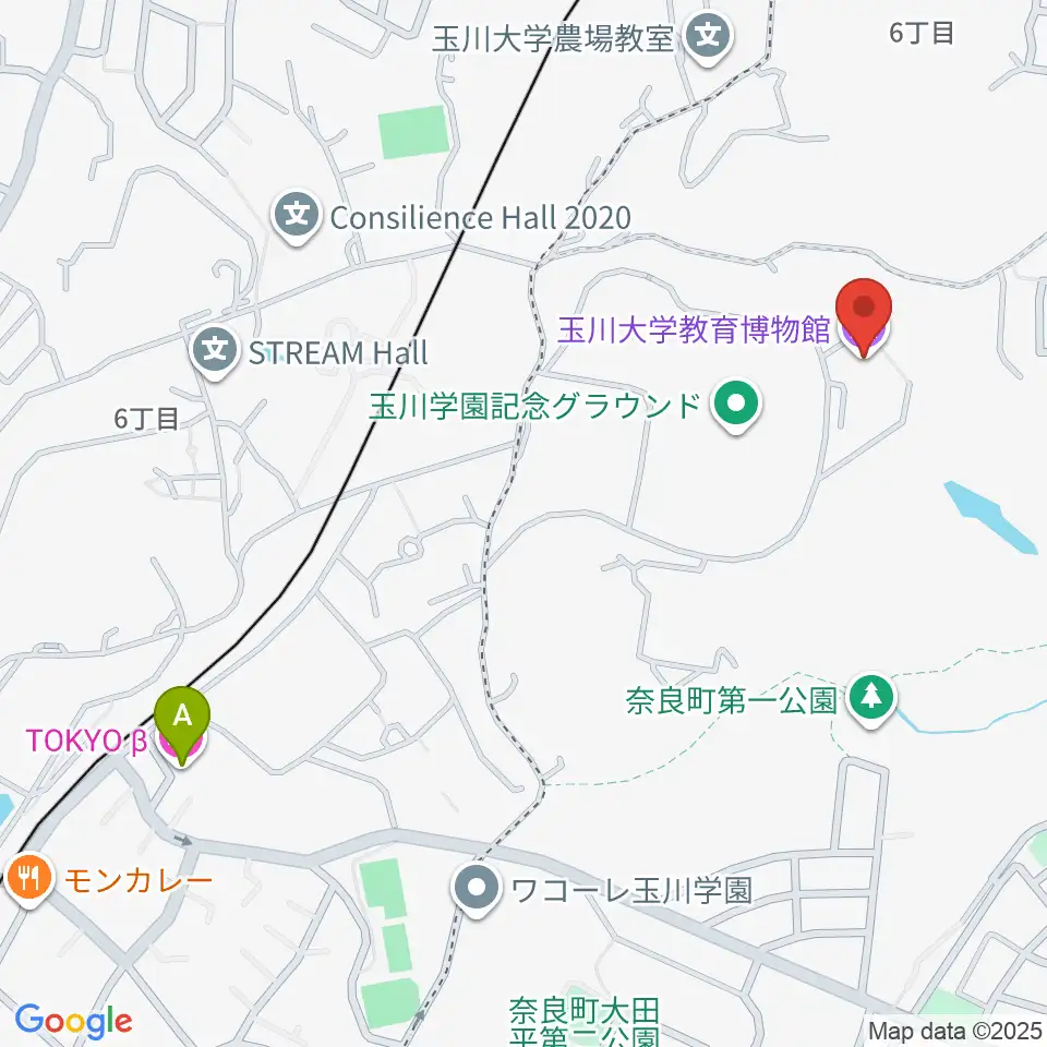 玉川大学教育博物館周辺のホテル一覧地図
