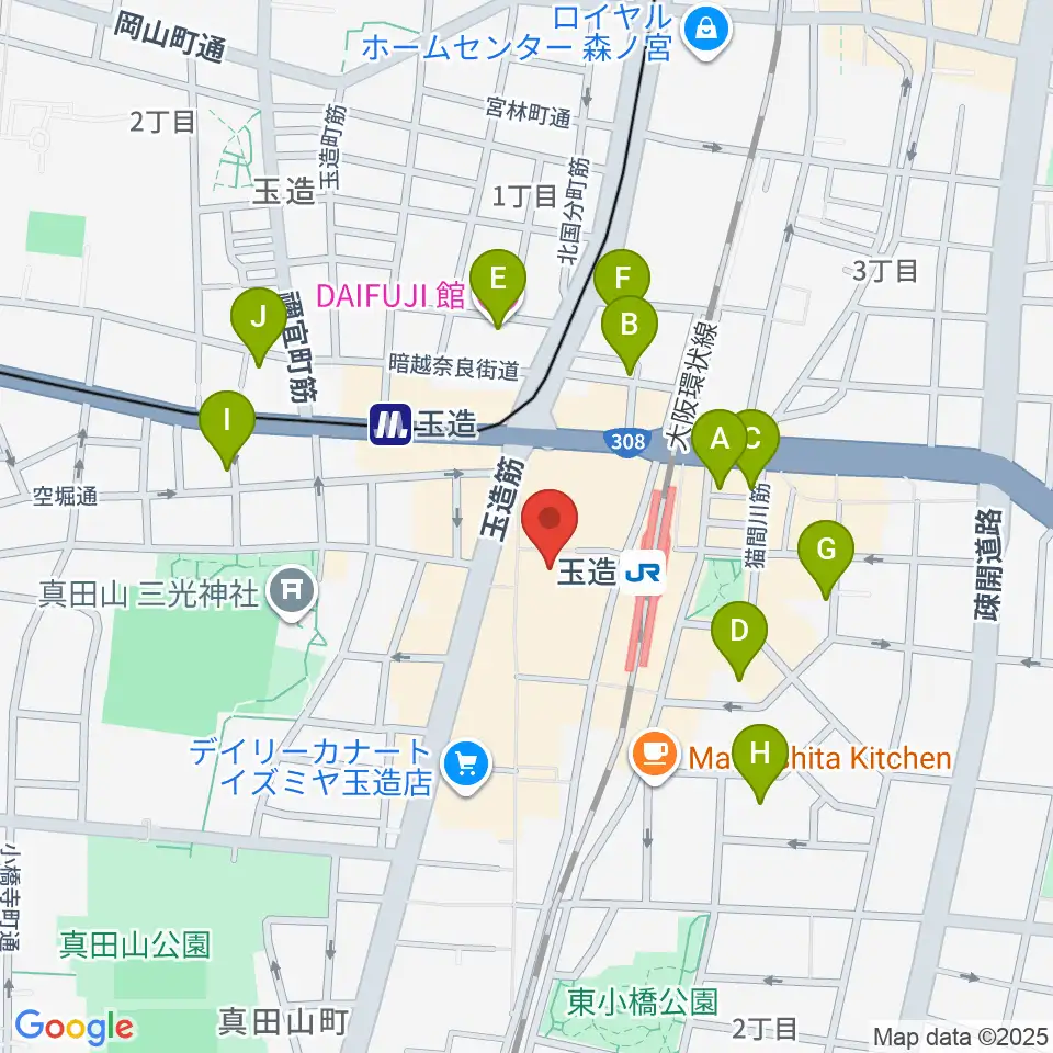タカラ大阪周辺のホテル一覧地図