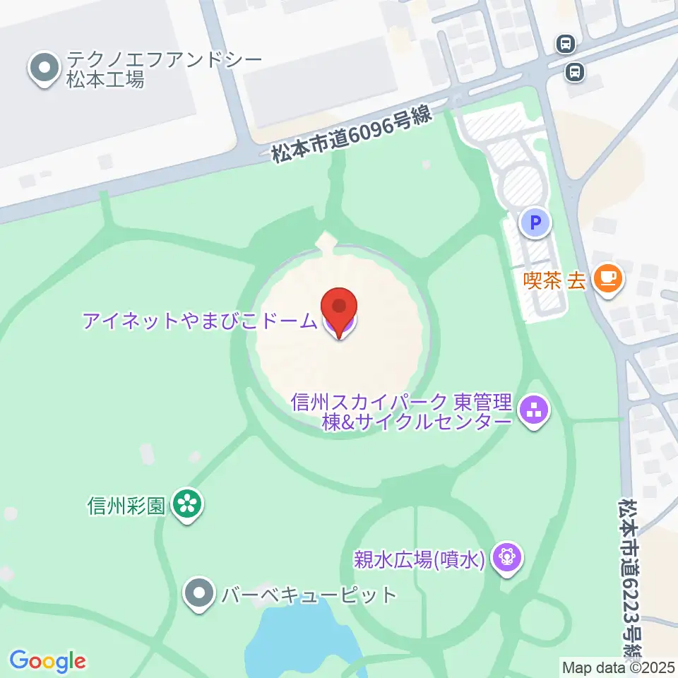 アイネットやまびこドーム周辺のホテル一覧地図