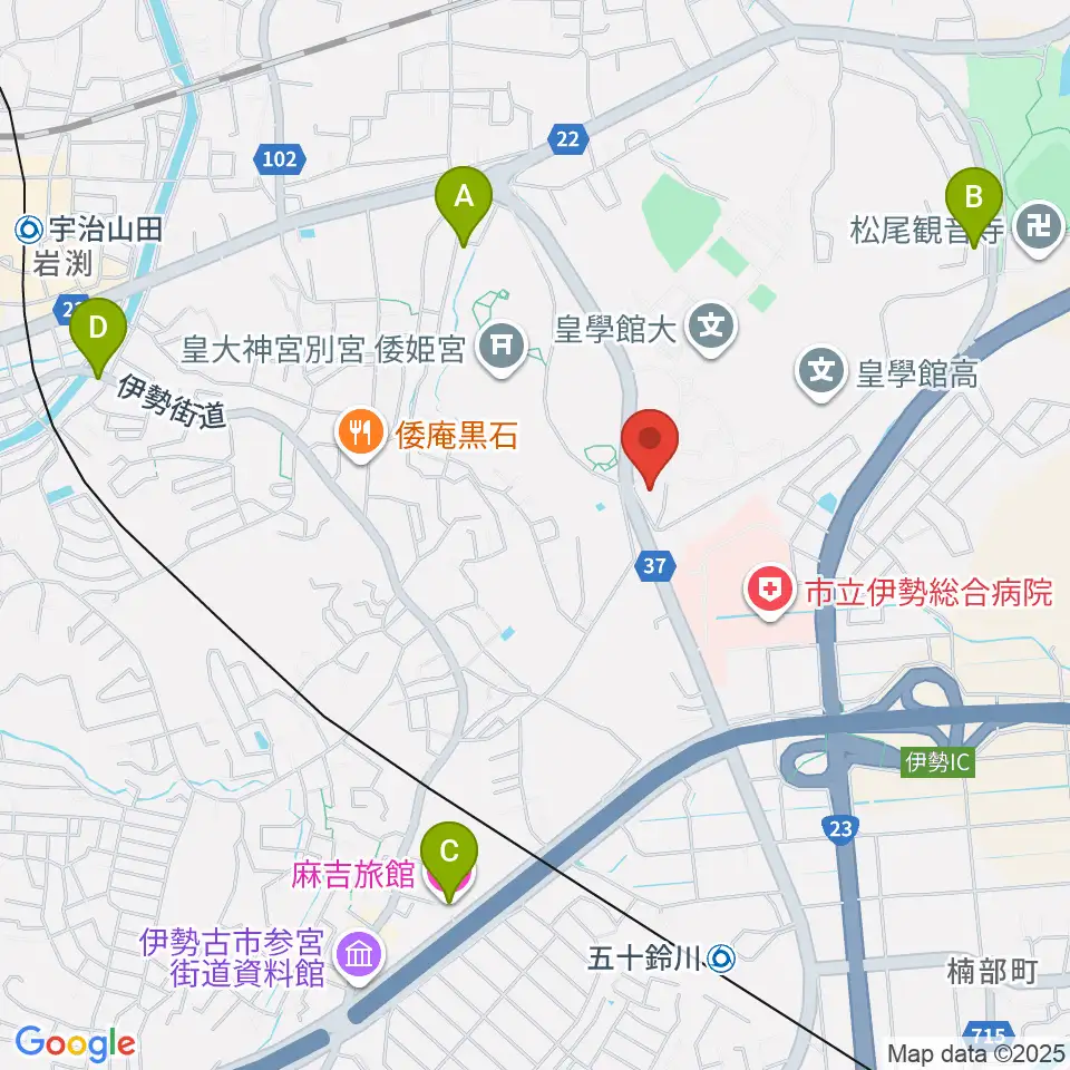 佐川記念神道博物館周辺のホテル一覧地図