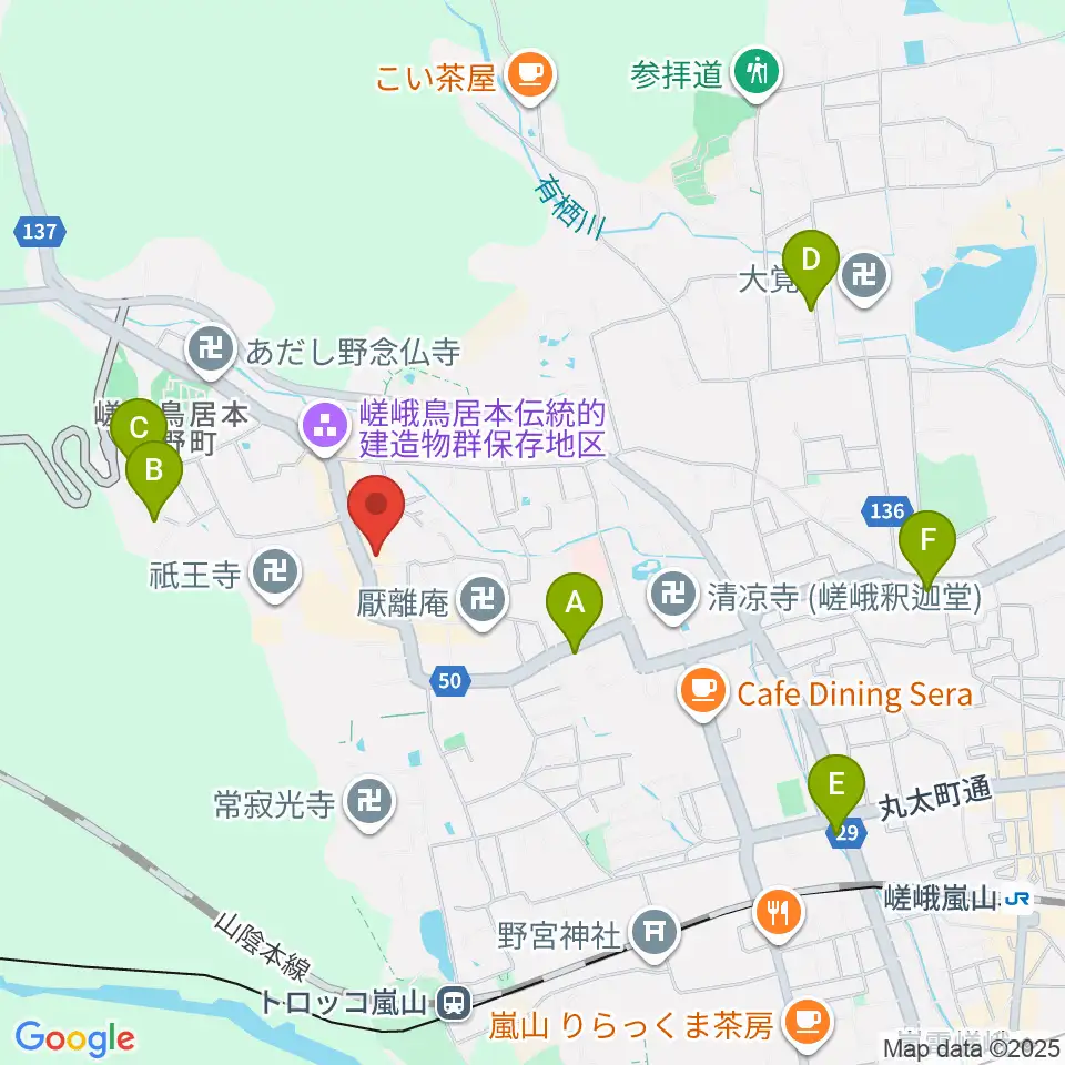 博物館さがの人形の家周辺のホテル一覧地図