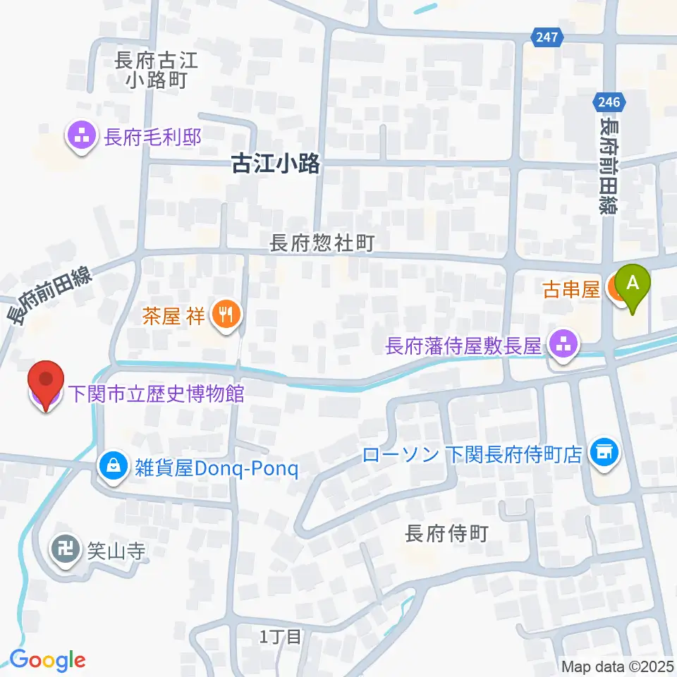 下関市立歴史博物館周辺のホテル一覧地図