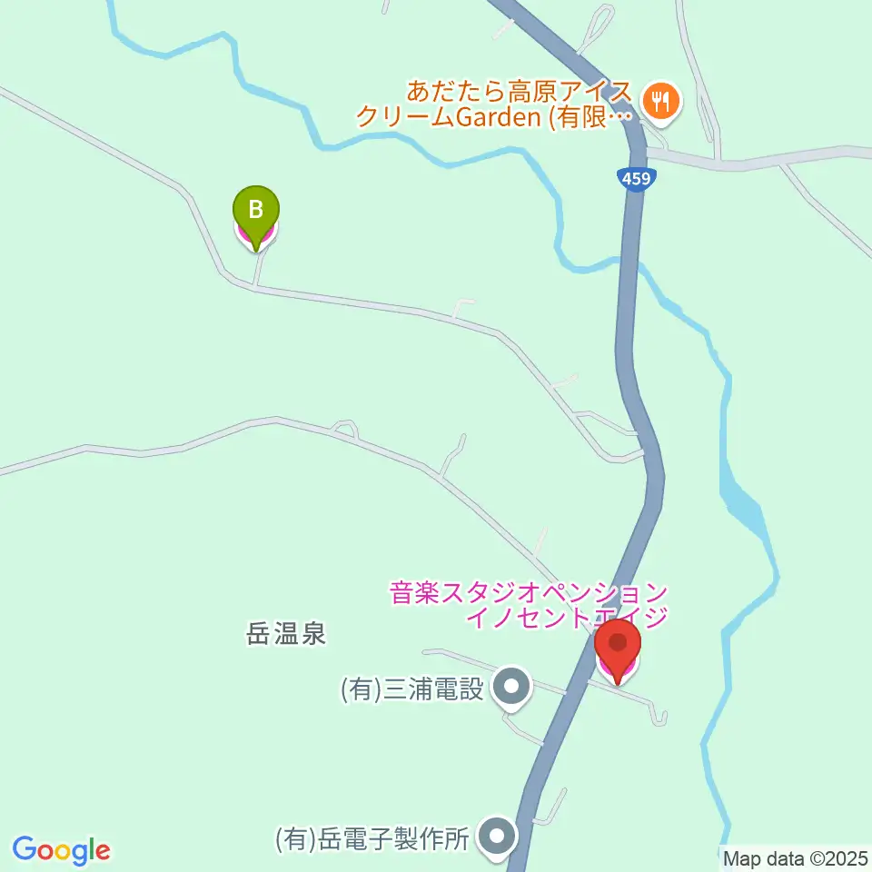 ペンションイノセントエイジ周辺のホテル一覧地図