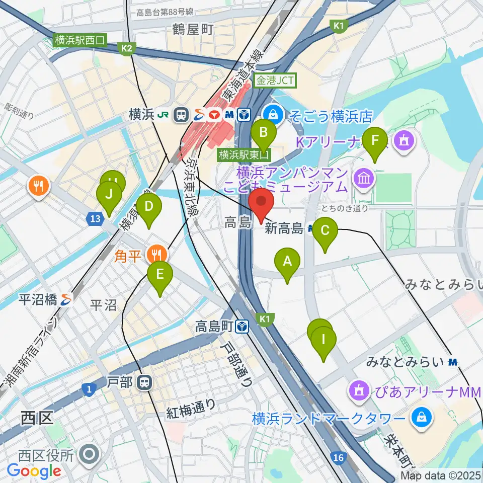 プラネタリアYOKOHAMA周辺のホテル一覧地図