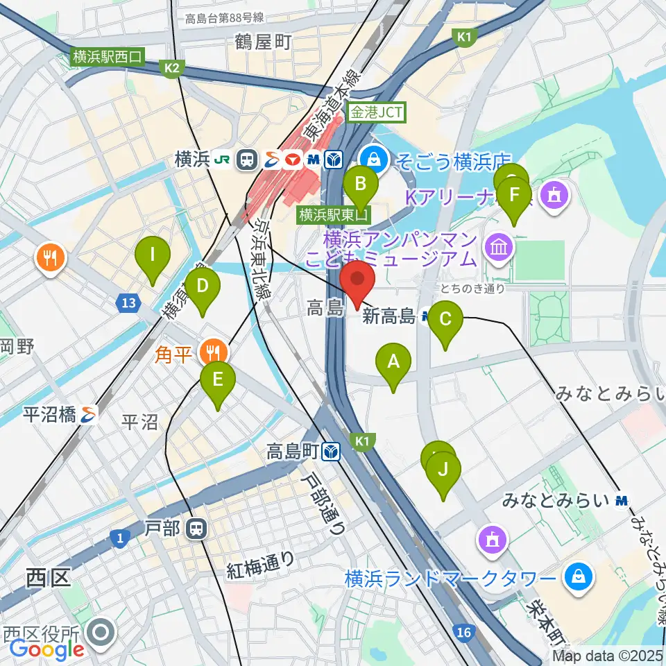プラネタリアYOKOHAMA周辺のホテル一覧地図