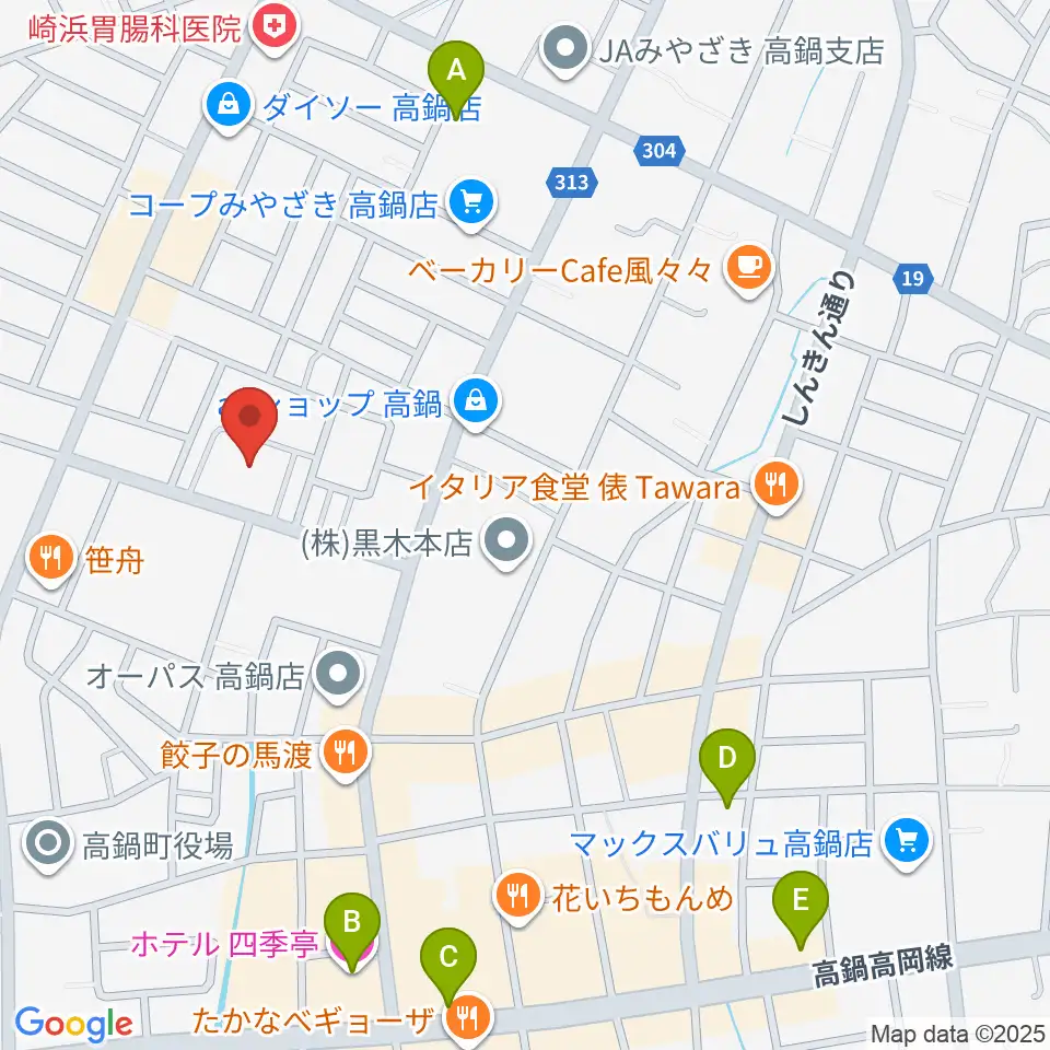 たかしんホール周辺のホテル一覧地図