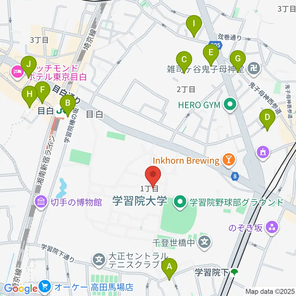霞会館記念学習院ミュージアム周辺のホテル一覧地図