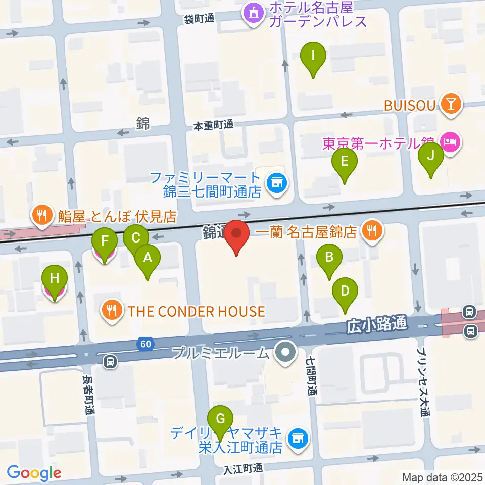 貨幣・浮世絵ミュージアム周辺のホテル一覧地図