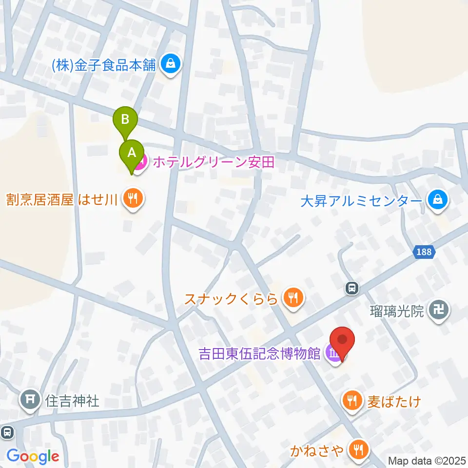 吉田東伍記念博物館周辺のホテル一覧地図