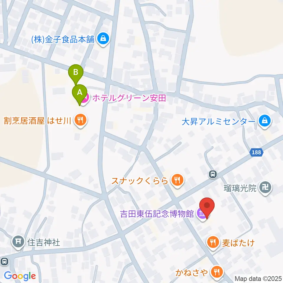 吉田東伍記念博物館周辺のホテル一覧地図