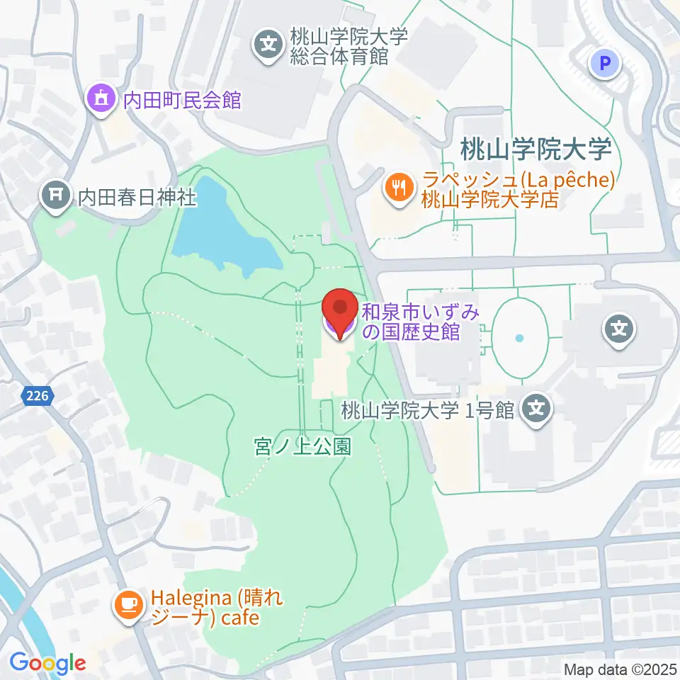 和泉市いずみの国歴史館周辺のホテル一覧地図