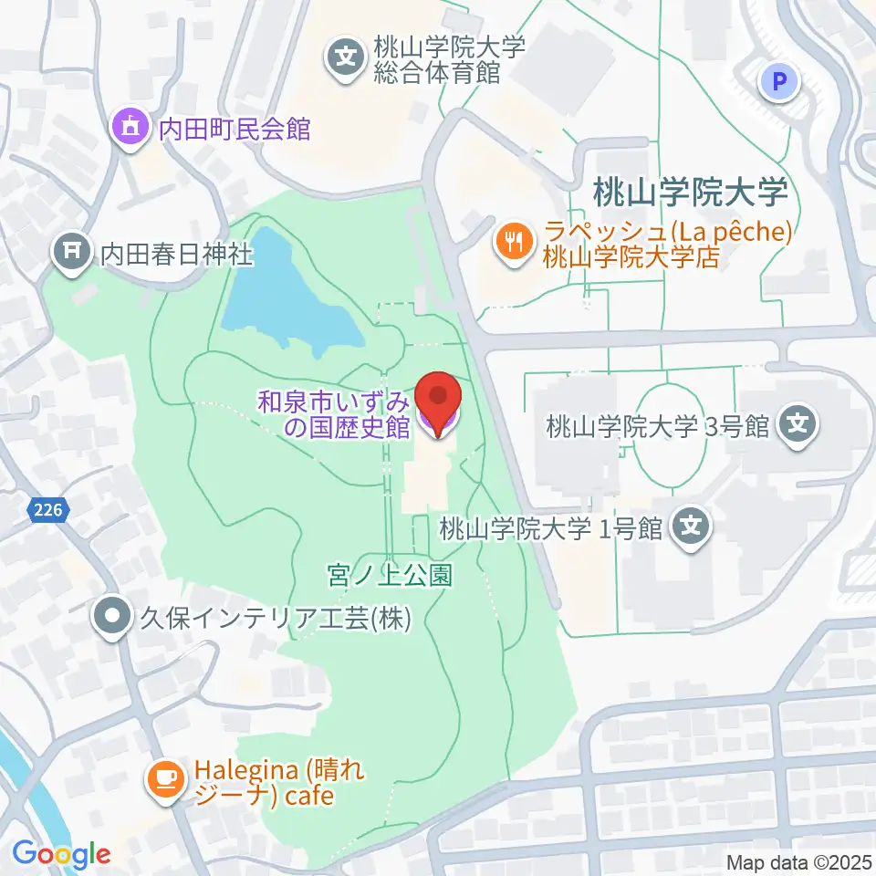 和泉市いずみの国歴史館周辺のホテル一覧地図