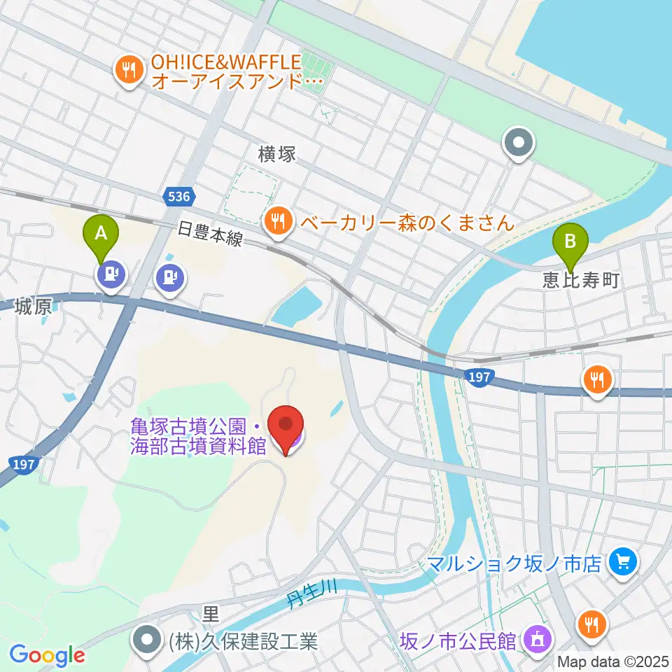 亀塚古墳公園・海部古墳資料館周辺のホテル一覧地図