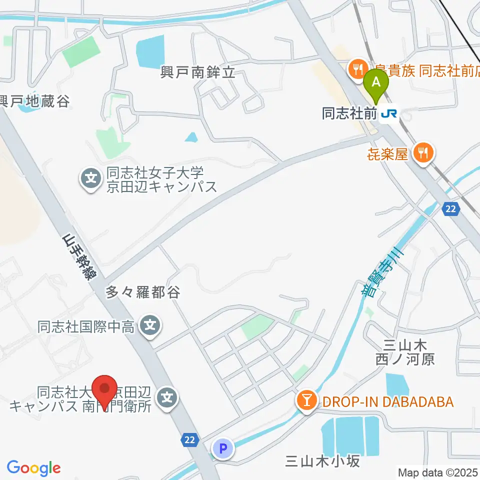 同志社大学歴史資料館周辺のホテル一覧地図