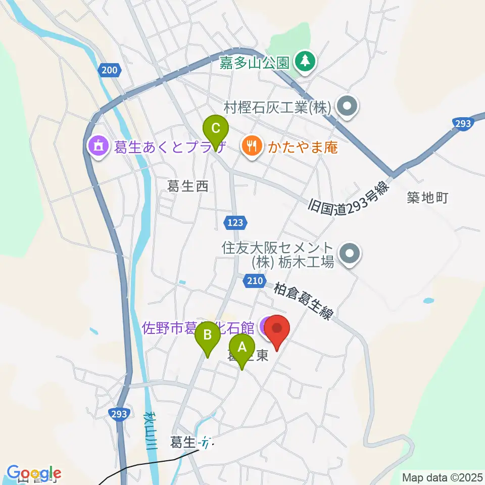 佐野市葛生伝承館周辺のホテル一覧地図