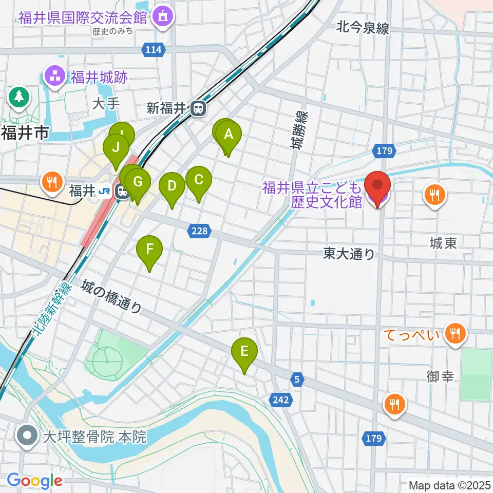 福井県立こども歴史文化館周辺のホテル一覧地図