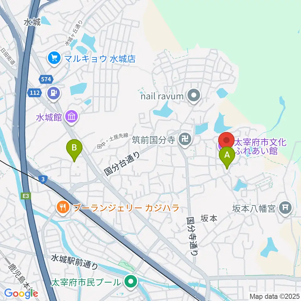 太宰府市文化ふれあい館周辺のホテル一覧地図