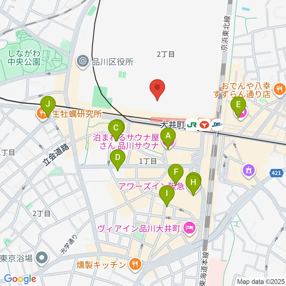 TOHOシネマズ 大井町周辺のホテル一覧地図