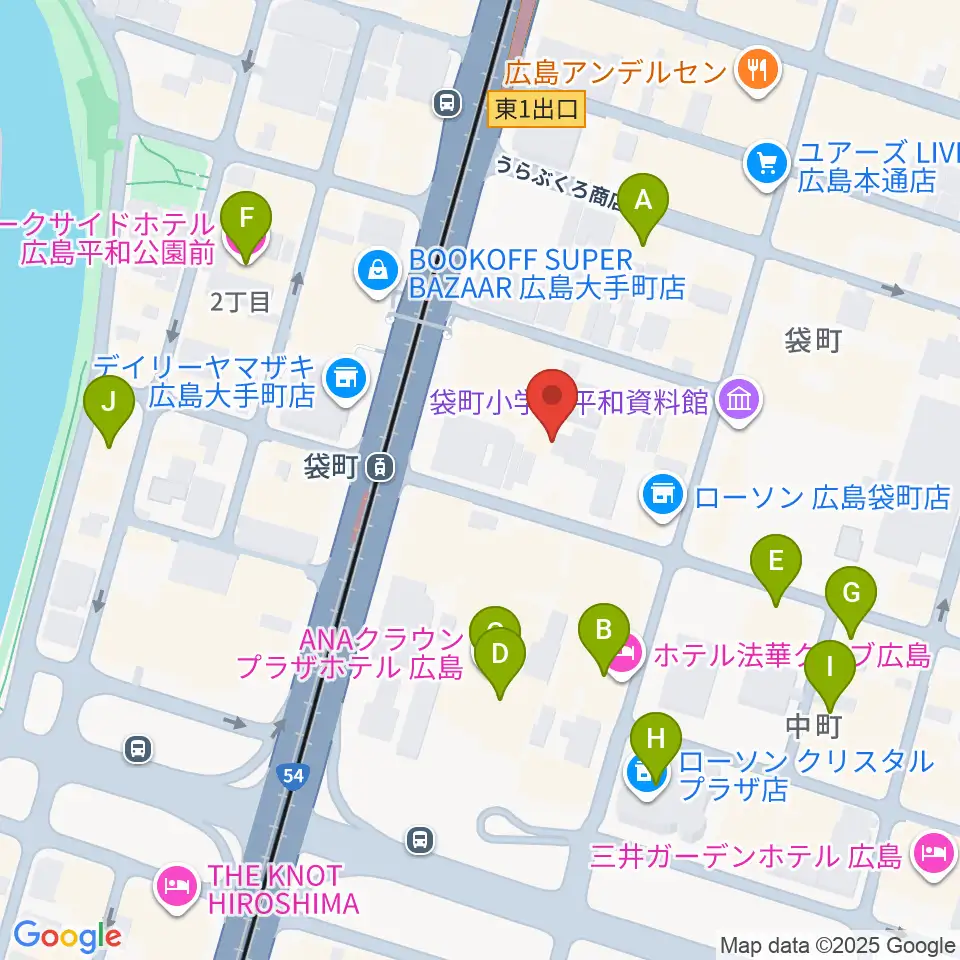 頼山陽史跡資料館周辺のホテル一覧地図