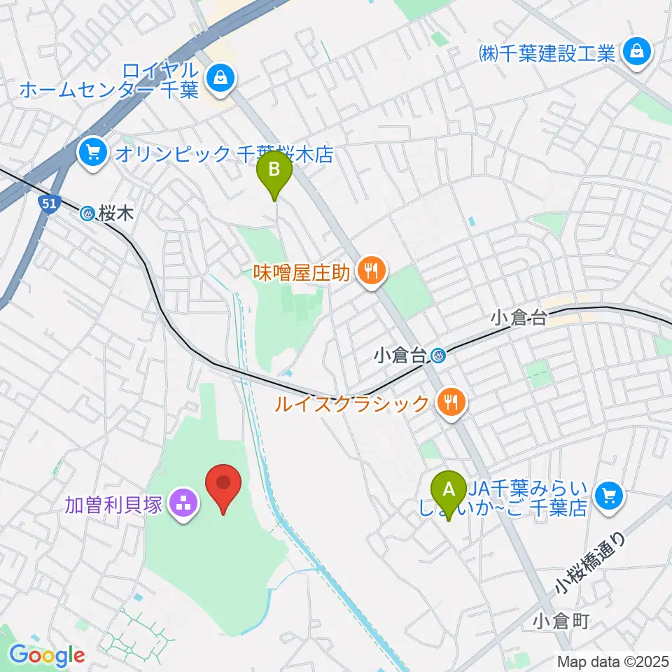 千葉市立加曽利貝塚博物館周辺のホテル一覧地図