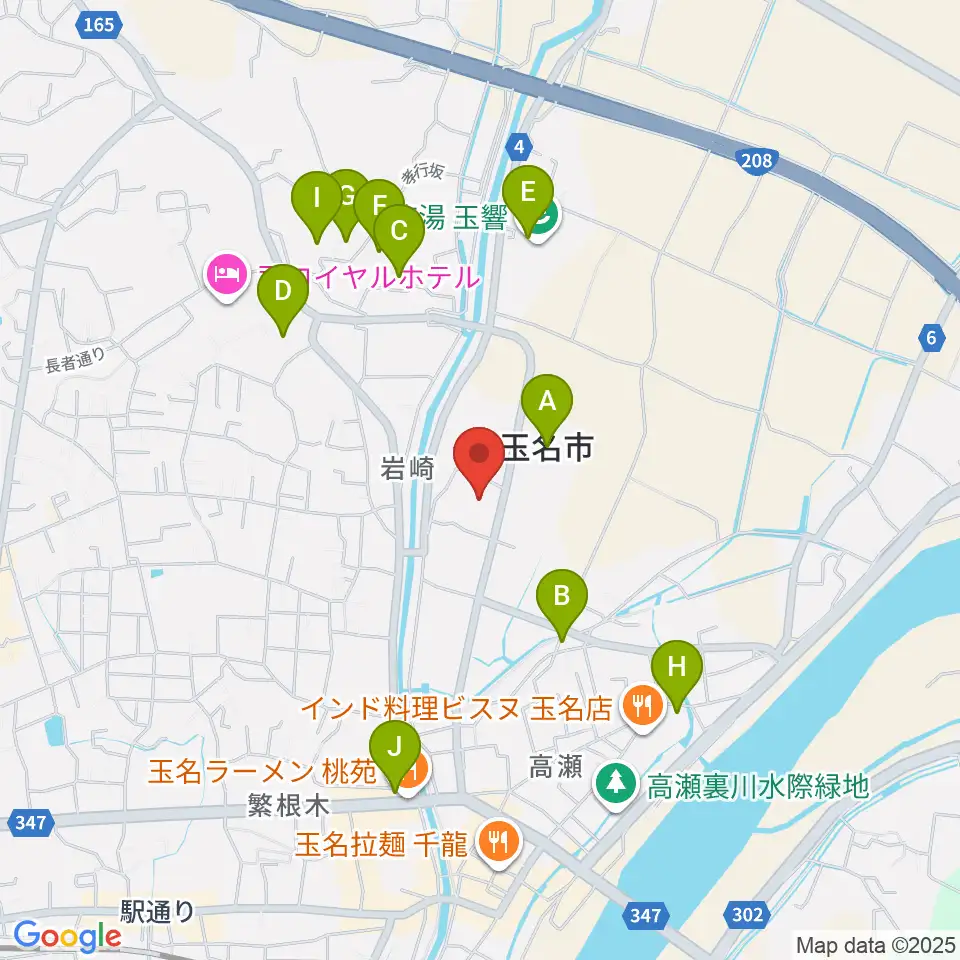 玉名市立歴史博物館こころピア周辺のホテル一覧地図