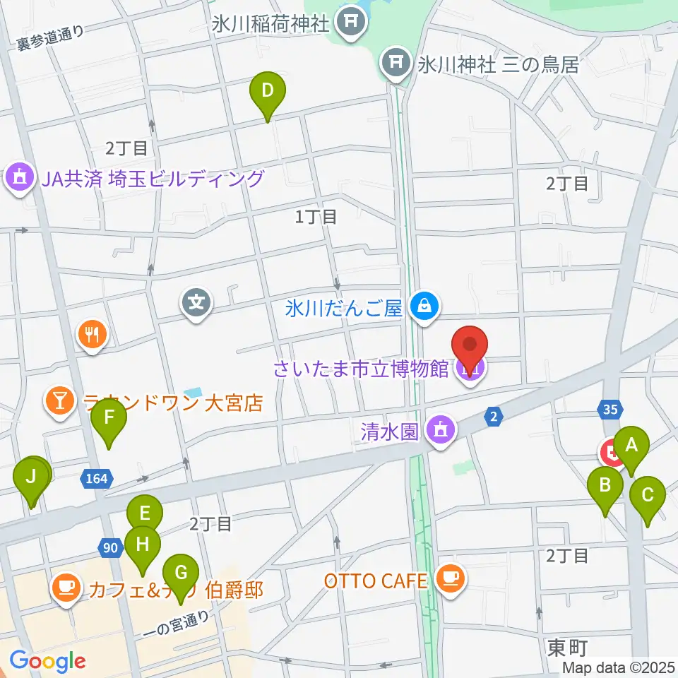 さいたま市立博物館周辺のホテル一覧地図