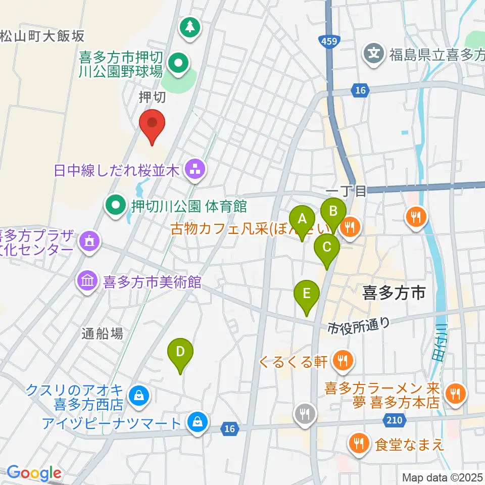 押切川公園レゾナックスポーツ広場周辺のホテル一覧地図