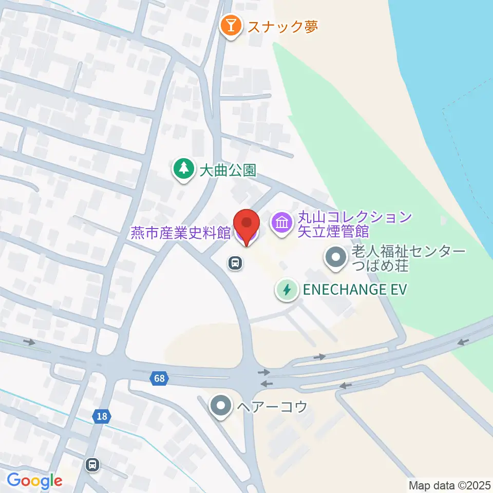燕市産業史料館周辺のホテル一覧地図