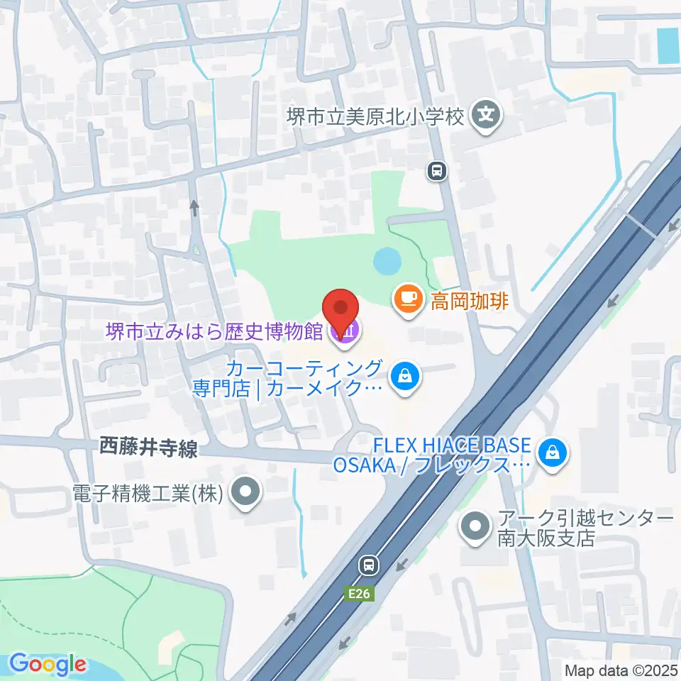 堺市立みはら歴史博物館周辺のホテル一覧地図