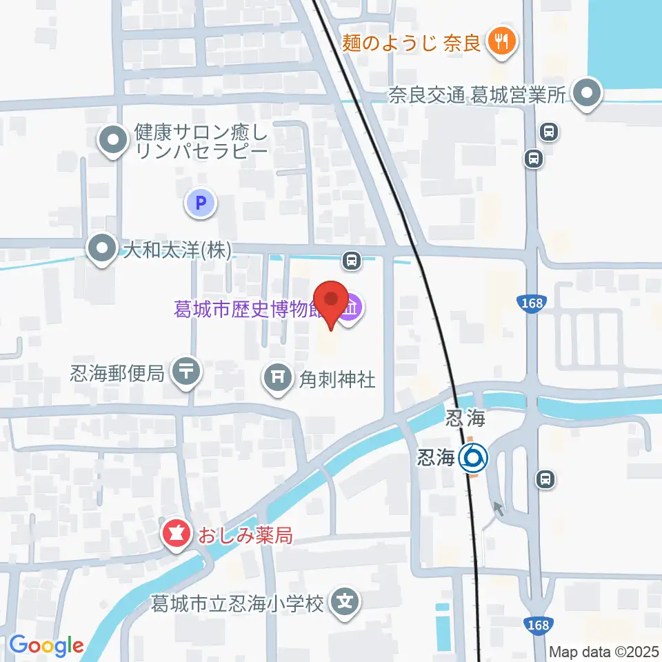 葛城市歴史博物館周辺のホテル一覧地図