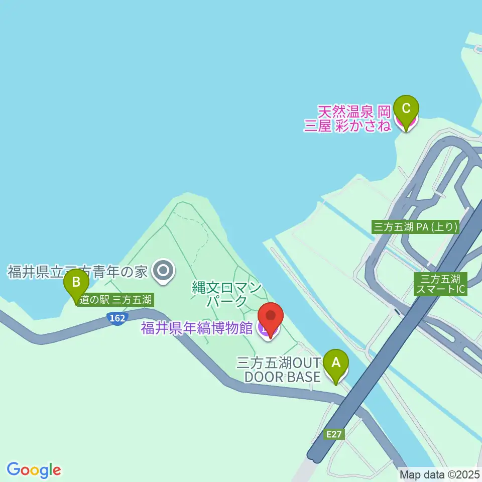 福井県年縞博物館周辺のホテル一覧地図