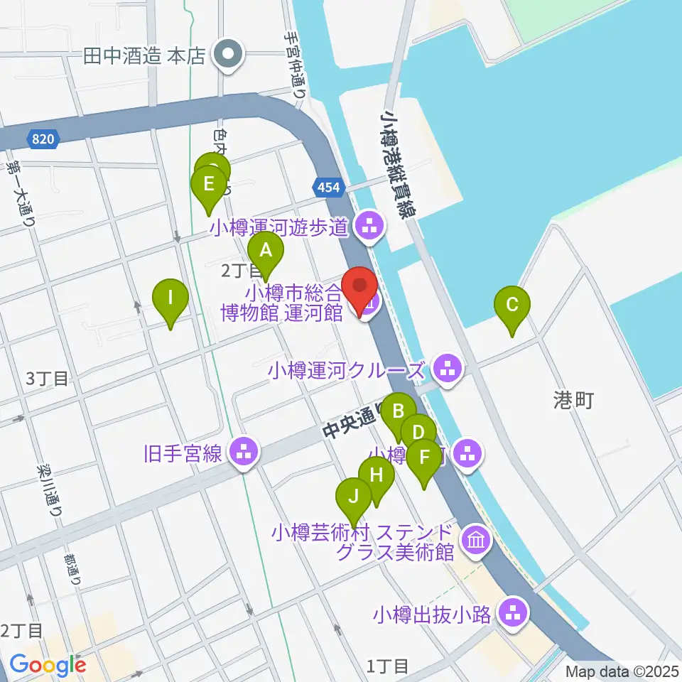 小樽市総合博物館 運河館周辺のホテル一覧地図