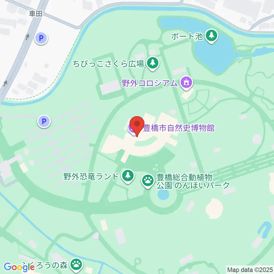 豊橋市自然史博物館周辺のホテル一覧地図