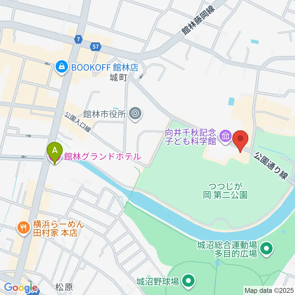 田山花袋記念文学館周辺のホテル一覧地図