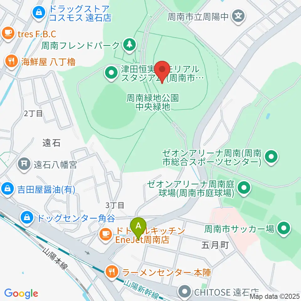 レイズネクスト周南総合競技場周辺のホテル一覧地図