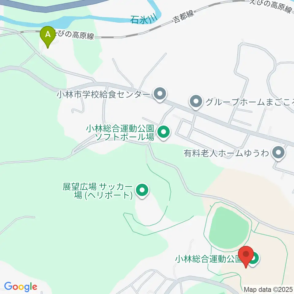 ひいらぎ陸上競技場周辺のホテル一覧地図