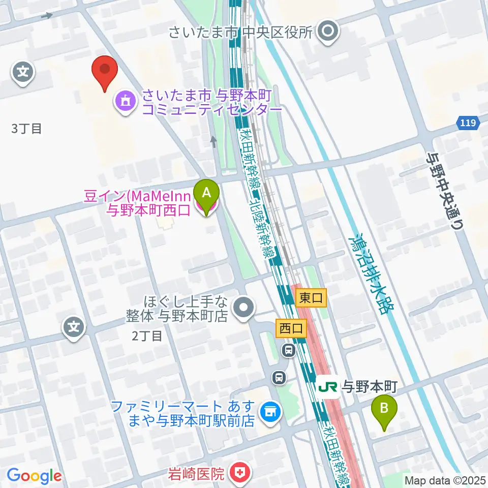 与野郷土資料館周辺のホテル一覧地図