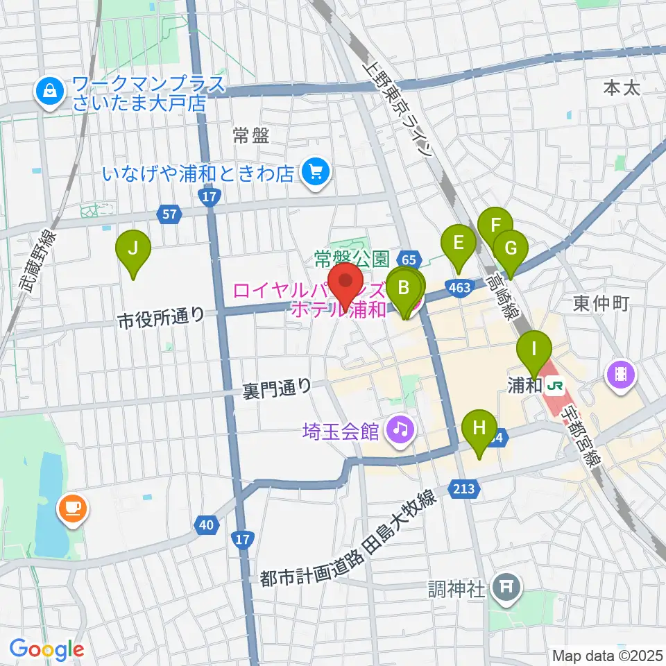 キャッツアイ周辺のホテル一覧地図
